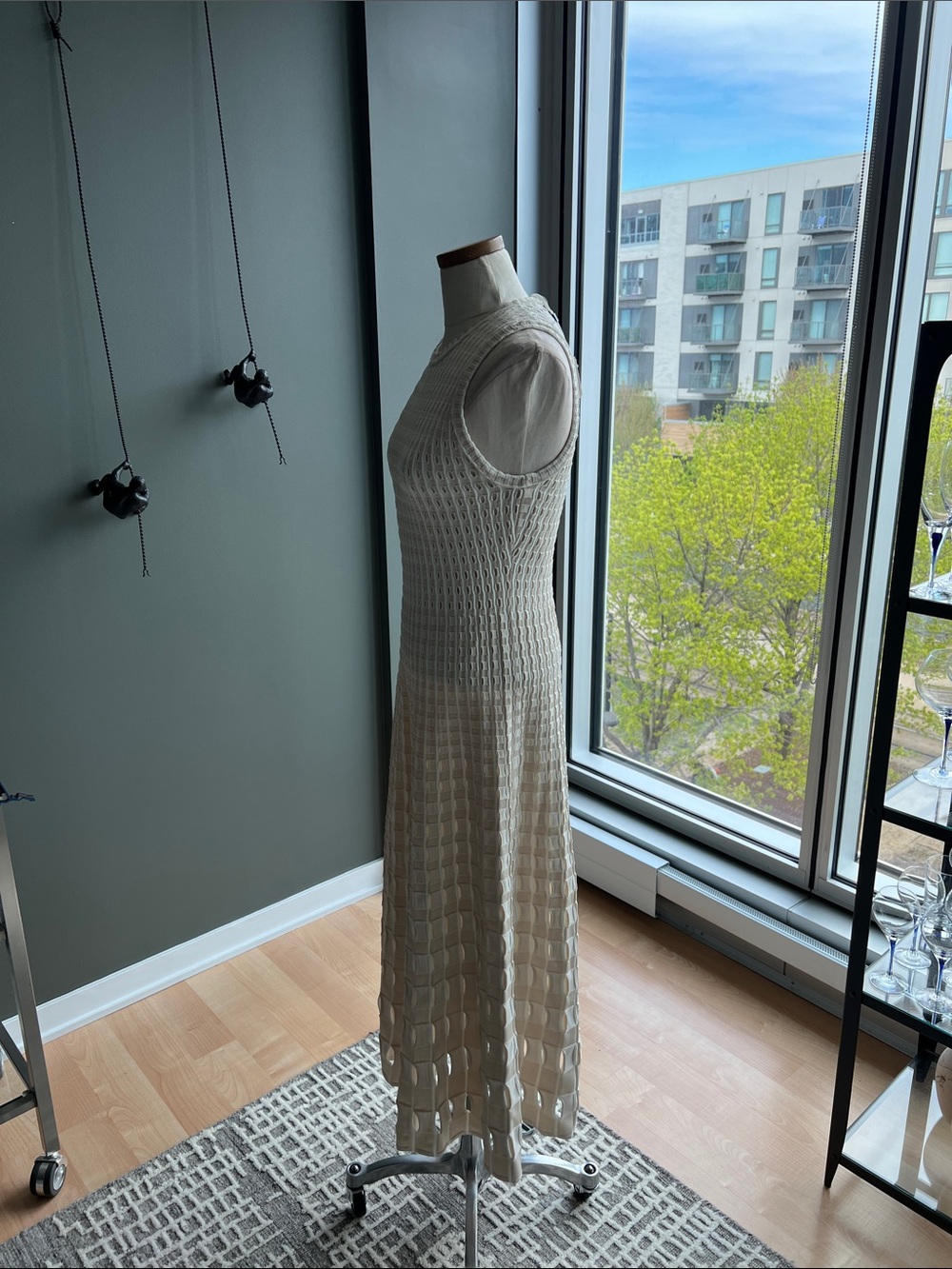 New SIMKHAI Zelma Eyelet Cutout Maxi Dress Size Small - Picture 5 of 12